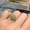 Cross Border Electroplating Separation Of Pink Rings Flower Necklaces Earrings Bridal Jewelry Set Combination