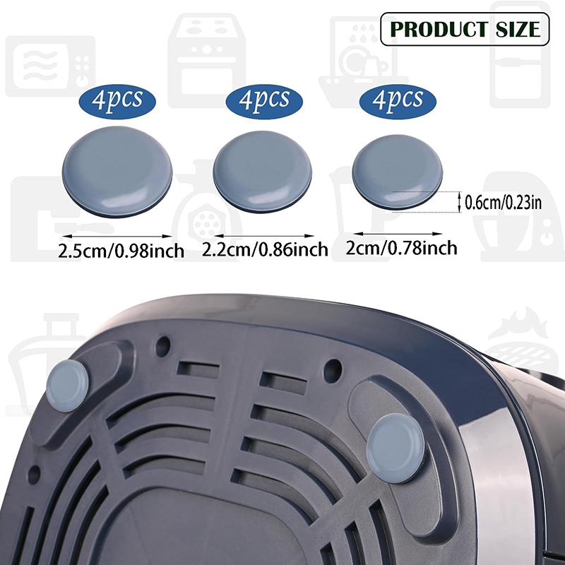 12 шт., слайдеры для кухонной техники, самоклеящиеся ползунки для стула, бесшумная фритюрница, круглые самоклеящиеся движущиеся подушечки для мебели