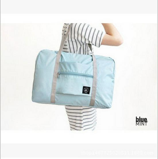 Korean Style Foldable Travel Organizer Bag - Jacquard Clothes Storage