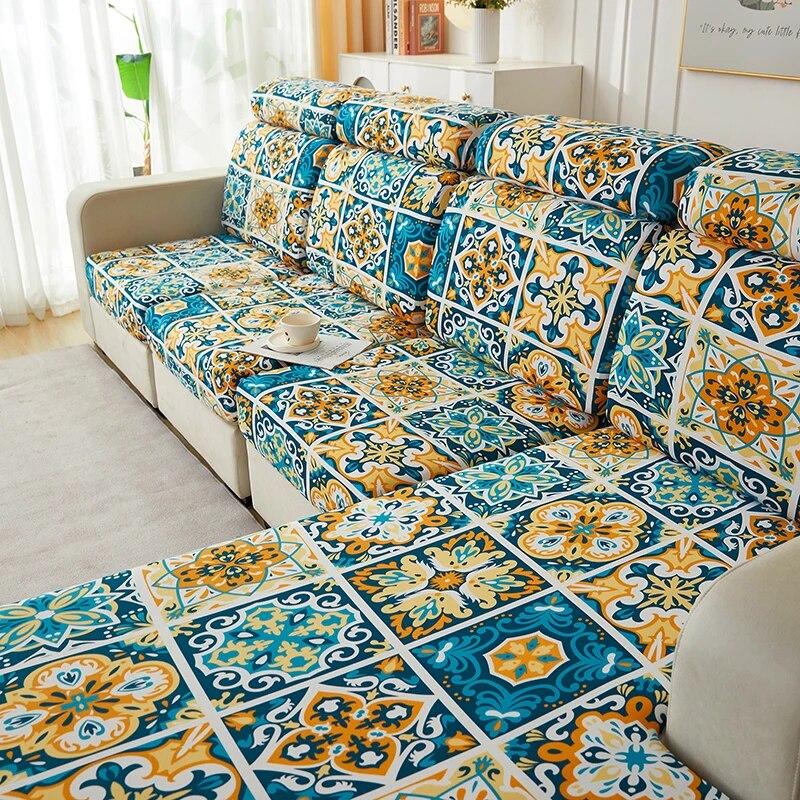 Stretch Sofa Cover For Living Room Seat Cushion Cover Sofa Seat Slipcover Couch Cover L Shape Sofa Furniture Protector Removable