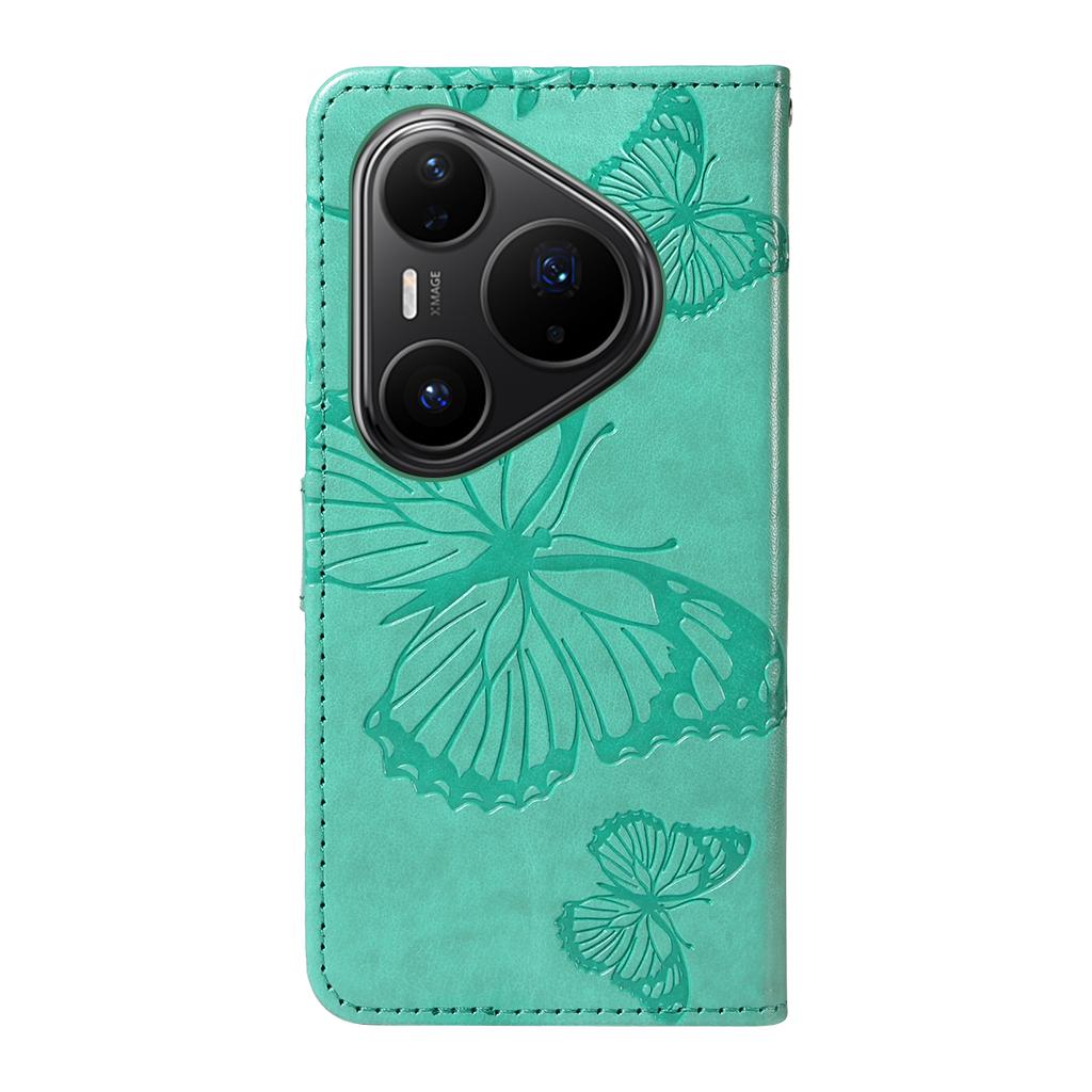 For Huawei Pura 80 Pro Wallet Case Floral Butterfly Imprint Leather Phone Cover Stand