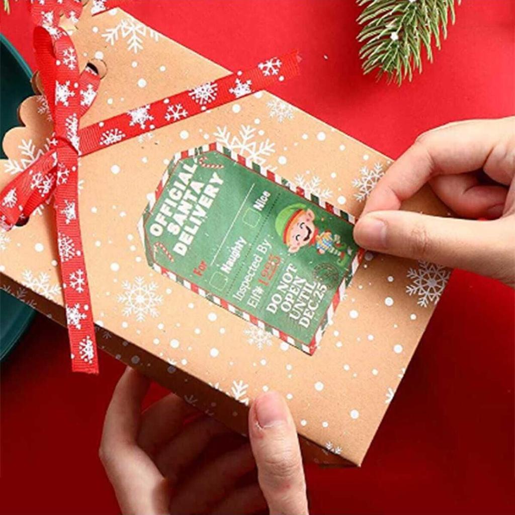 200 sheets Christmas Decor Stickers Snowman Gnome Elk Santa Claus Xmas Tree Stickers DIY Gift Bags Boxes Decoration Paper Labels