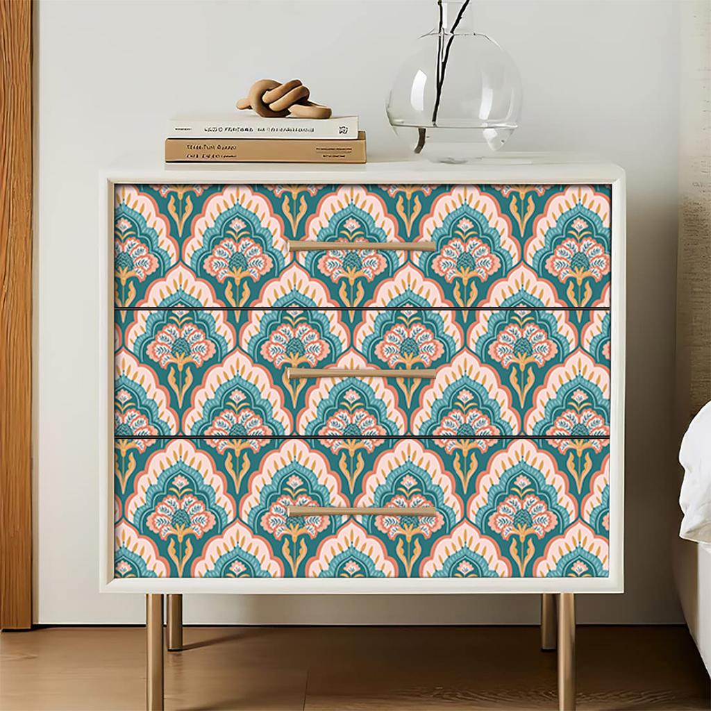 Бохо Обои Домашний Декор Наклейка и Отклейка Кухонная Контактная Бумага Съемные Цветы Обои для Стен Ванная