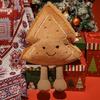 Забавный Рождественский Пряничный Человек Плюшевые Милые Мягкие Игрушки с Улыбающимся Лицом Рождественский Праздничный Декор для Дома Подарки для Детей