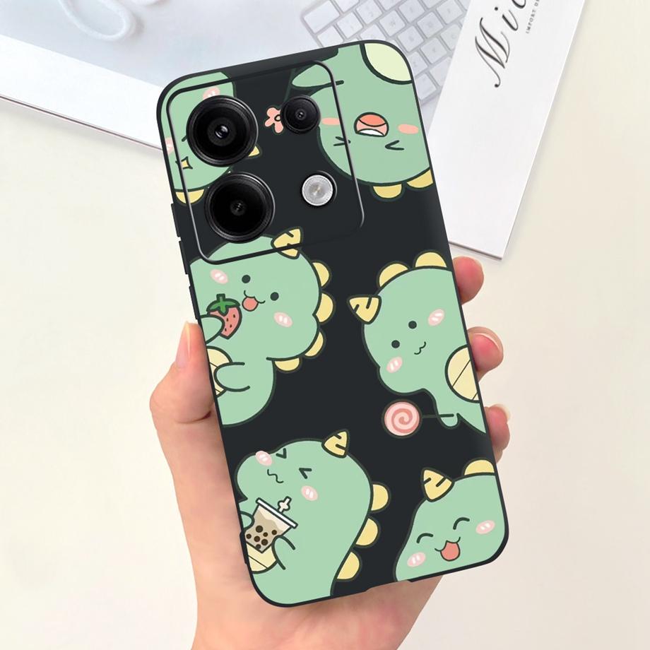 Чехол для телефона Xiaomi Redmi Note 13 Pro 5G с принтом "Корова" и клетчатым узором, из мягкого жидкого силикона, Funda для Redmi Note 13 4G Pro+ Plus