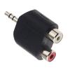 3.5mm Audio Male Jack Out Plug To 2 RCA Female Splitter Adapter Connector
