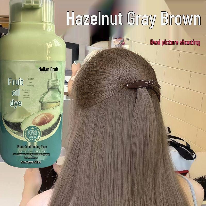 Meilando Pure Natural Fruit Oil Hair Dye - Non-Staining, Covers Grays, Brightens Skin, Trendy Colors