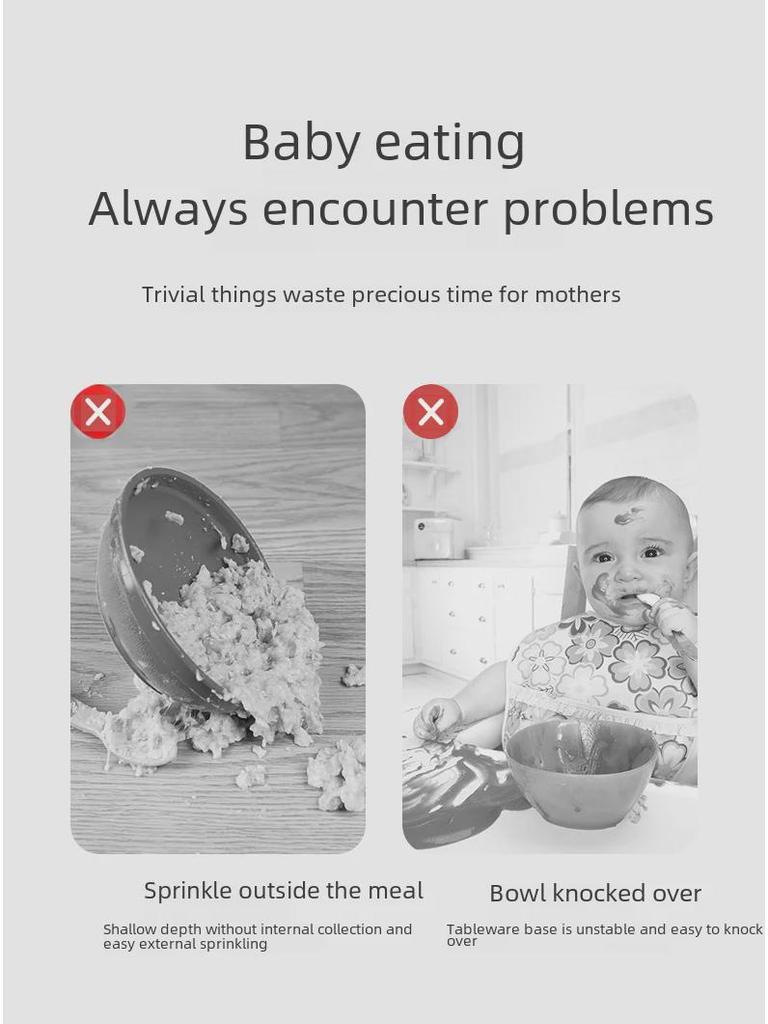 Силиконовый набор для кормления младенцев с присоской: Миска для улиток, ложка и вилка с деревянными ручками, легко моются.