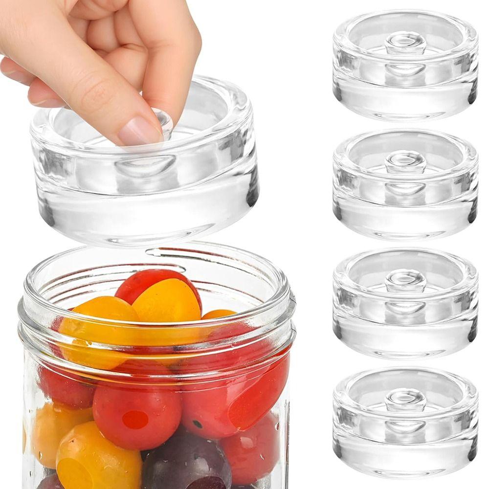 Heavy Fermentation Glass Weights Transparent Cheese Fermentation Lid Canning Weights Canning