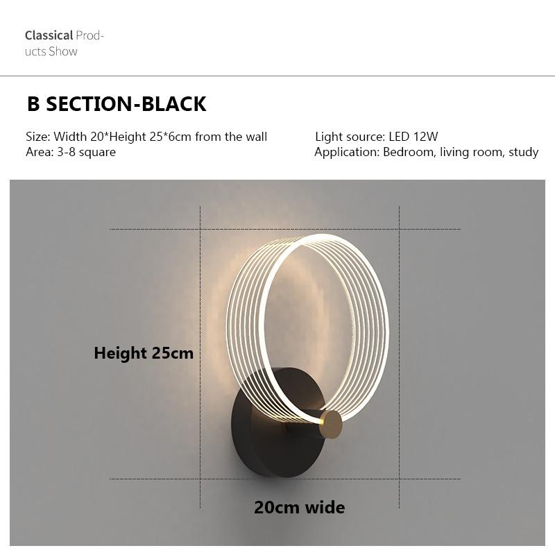 Современный светодиодный настенный светильник, бра для прикроватной тумбочки, коридора, лестницы, спальни, гостиной, скандинавского простого домашнего декоративного внутреннего освещения