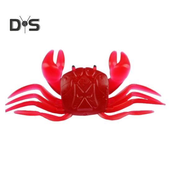 10CM/16.5G Slow Sinking Soft Crab Lure Long Casting Bionic Crab Bait Colorful PVC Artificial Bait Saltwater Freshwater Fishing Accessories