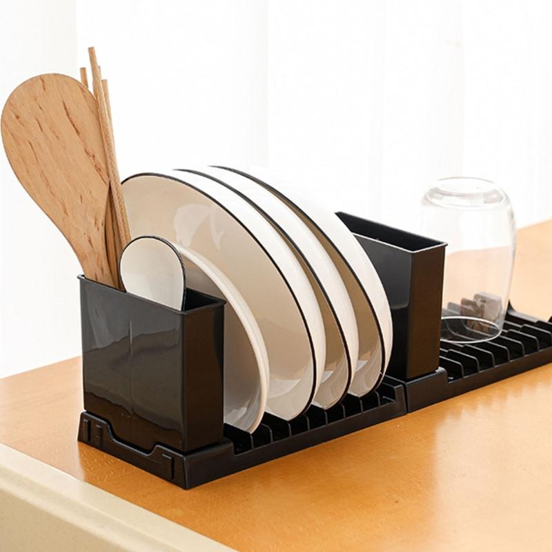 Многофункциональная сушилка для посуды, переносная стойка для сушки посуды с регулируемыми ножками для организации кухни