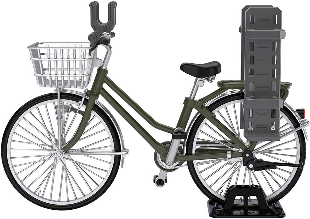 TOMYTEC Little Armory 112 Scale LM007 School Bicycle for Designated Defense Schools, Olive Drab: Automatic Weapon Carrying Type, Pre-painted, 312178