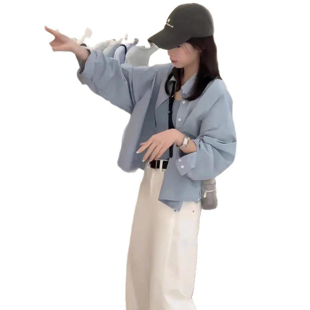 Рубашка с лацканами в корейском стиле для женщин - Весенняя мода 2025, Маленький повседневный, Свободный приталенный топ