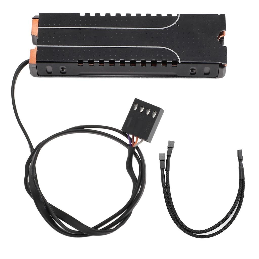 Радиатор для M.2 2280 SSD с PWM-вентилятором охлаждения, алюминиевый сплав, медь, кулер для M.2 2280 SSD для игрового ПК