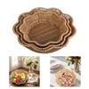 3 шт. Имитация ротанга плетеная корзина для хранения закусок многоцелевая круглая форма поднос для сервировки хлеба фруктов настольная тарелка для конфет