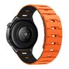 Scale Texture Two‑Tone Magnetic Silicone Watch Band 18/20/22mm Flat End Quick Release Strap for Huawei Samsung Xiaomi Garmin