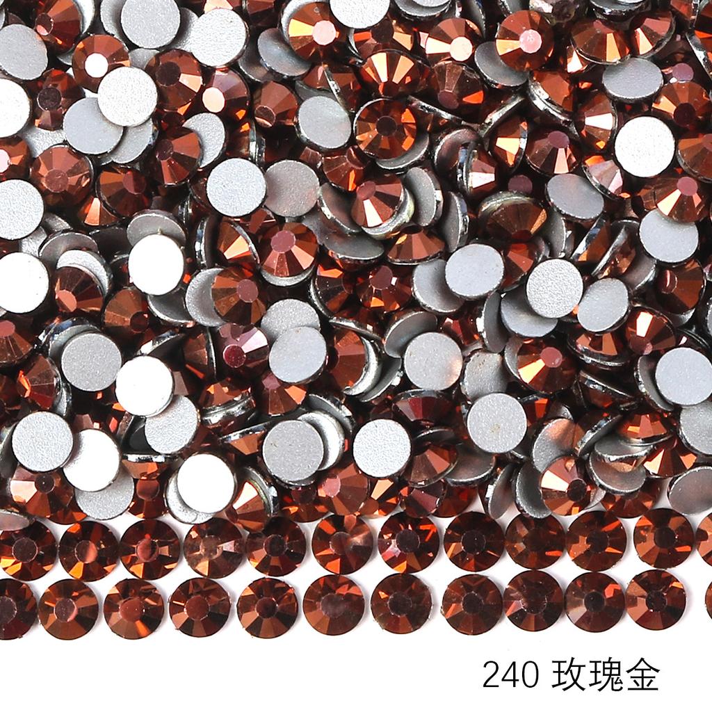 Круглый стеклянный страз DIY маникюр бриллиантовая ювелирка, наклейка-дрель для аксессуаров чехла мобильного телефона, хрустальное стекло плоское дно имитация бриллианта