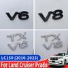 Для Land Cruiser 200 Prado 120 150 Логотип Автомобиля Объем Двигателя V8/TX/TXL/5.7/V6/Черная Буквенная Наклейка Аксессуары для Украшения Автомобиля