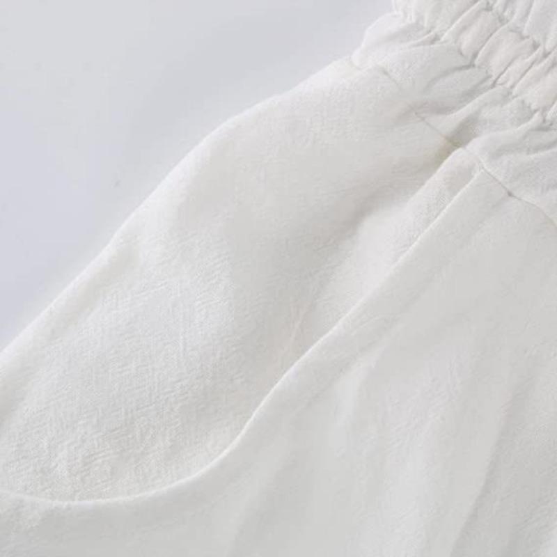 Women S Casual Cotton Linen Blend Wide Leg Pants