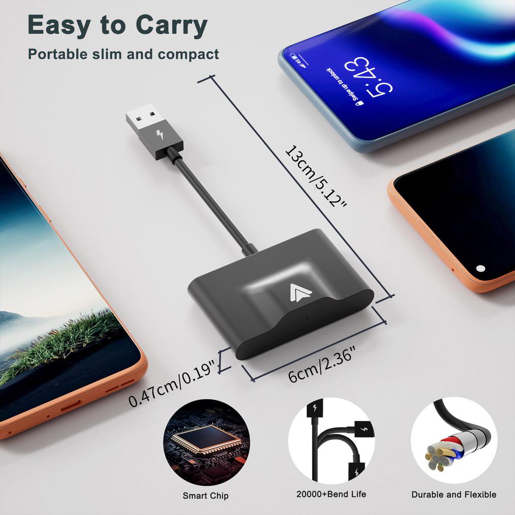 Портативный беспроводной адаптер Android Auto Android Auto Wireless Dongle Android Auto адаптер для OEM Android Auto прочный