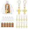 Tasting Cross Wooden Rosary Keychain Christening Meal Wedding Guest Appreciation Gift Souvenir Festival