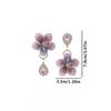 Elegant Flower Rhinestone Earrings Exquisite Vintage Earrings Sweet Flower Drop Earrings  Women