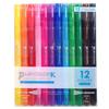 Tombow Play Color K Sign 12 Colors Thick Extra Fine Twin GCF-011 Water-Based Pens, (0.8mm & 0.3mm Type)