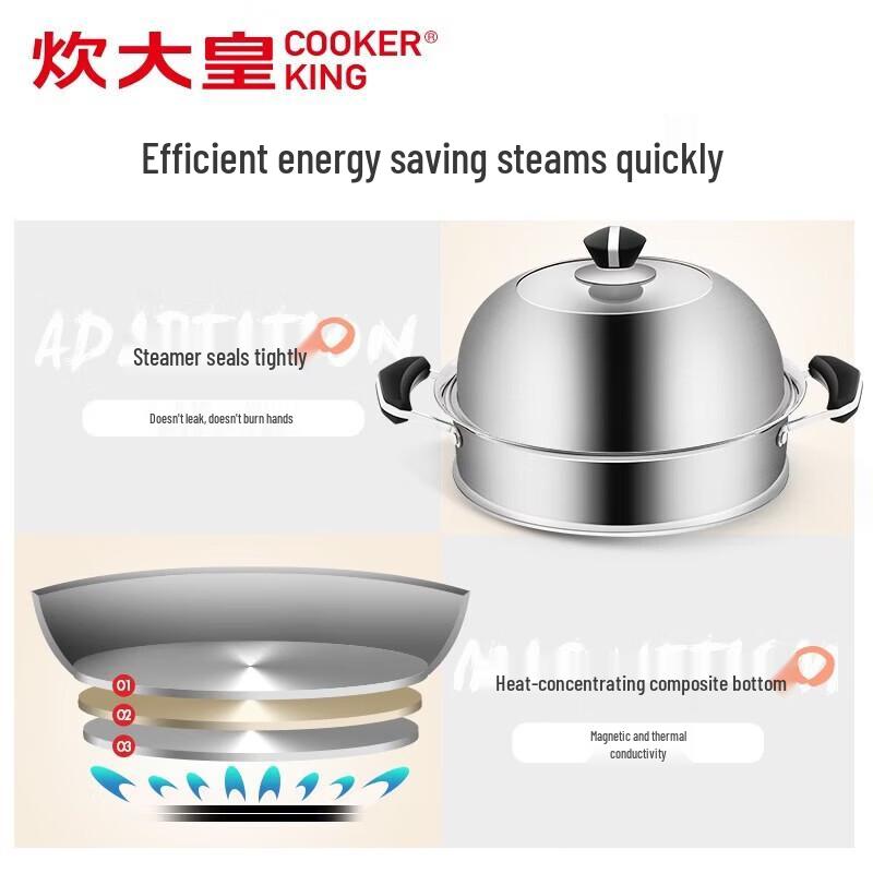 COOKER KING 3-слойная пароварка из нержавеющей стали