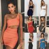 2025 Summer European & American Women's One-Shoulder Bodycon Dress - Sexy Nightclub Fashion Bestseller