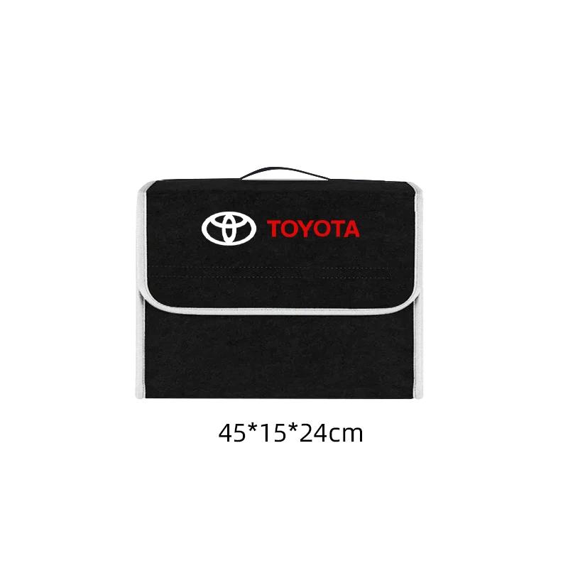 YQMN5 Car interior sticker Car Trunk Storage Box Foldable Felt Organizer Stowing Tidying Box For Toyota Corolla Camry rav4 Yaris hilux