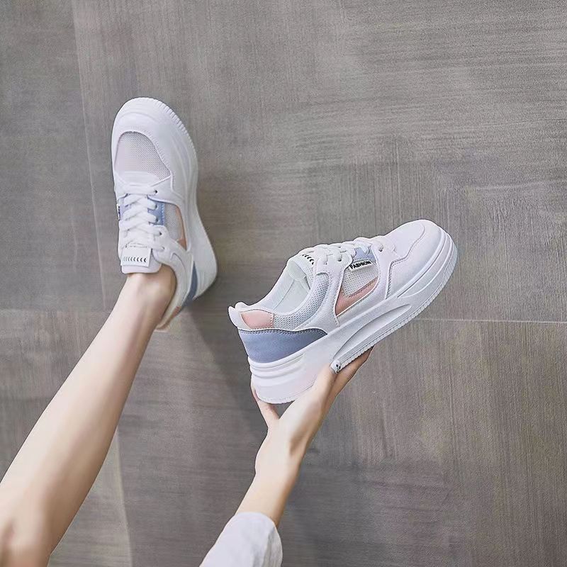 2024 осень новые женские туфли интернет знаменитости универсальные студенческие мягкие подошвы взрыв белые туфли женская мода повседневные спортивные туфли для сноуборда