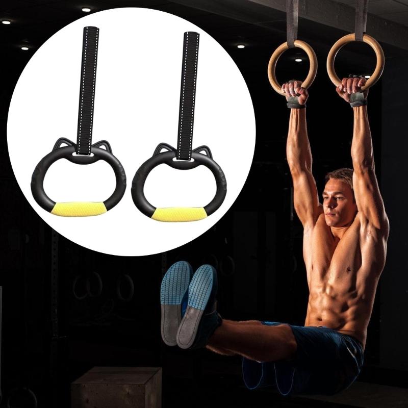 2lots Adjustable Exercise Rings Portables Pull Up Strength Workout Rings for Indoor and Outdoor Use