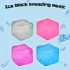 3Pcs Stress Cube Fidget Toy Anxiety Relief Ice Cube Squeeze Decompression Toy Soft Stress Ball Sensory Toy Kids Teens Adults Gift