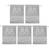 5Pcs Shoe Bags Printing Portable Drawstring Dust-proof Waterproof Storage Multi-Function Non-Woven Fabric