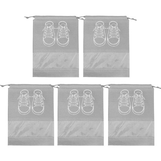 5Pcs Shoe Bags Printing Portable Drawstring Dust-proof Waterproof Storage Multi-Function Non-Woven Fabric
