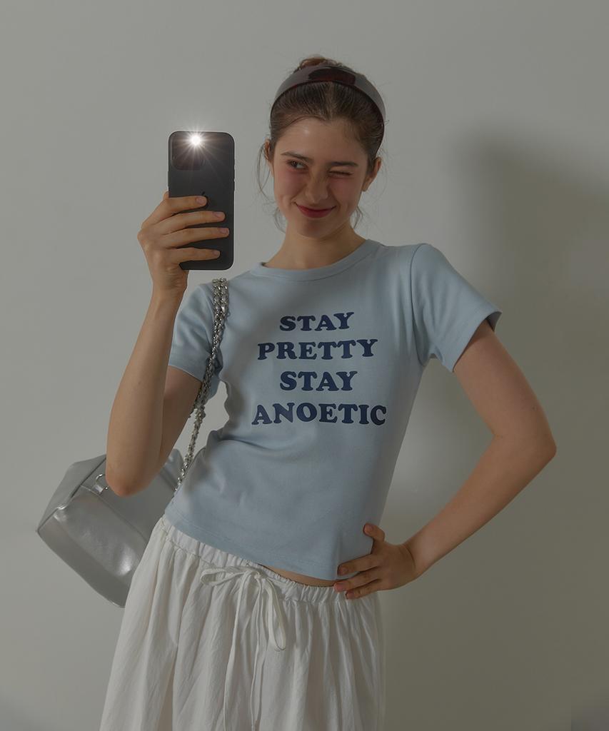 ANOETIC Футболка Anc Stay Pretty_Синяя