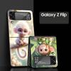 Жесткий ПК Чехол для Телефона Обезьяна и Банан Для Samsung Galaxy Z Flip 7 6 5 4 Черный Чехол Для Galaxy Z Flip 3 Складной Fundas Чехол Сумка