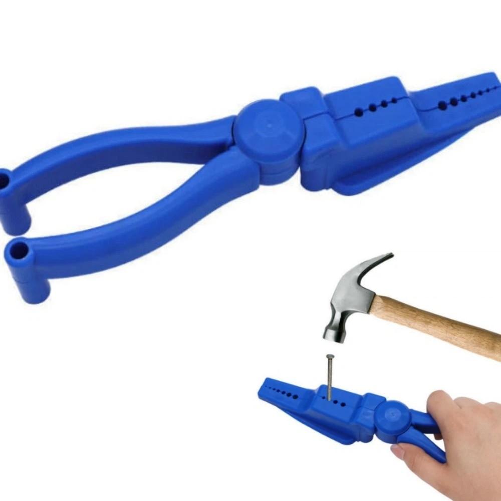 Hand-Operated Nail Holder Plastic Sliding Joint Nail Fixing Tool Finger Protection