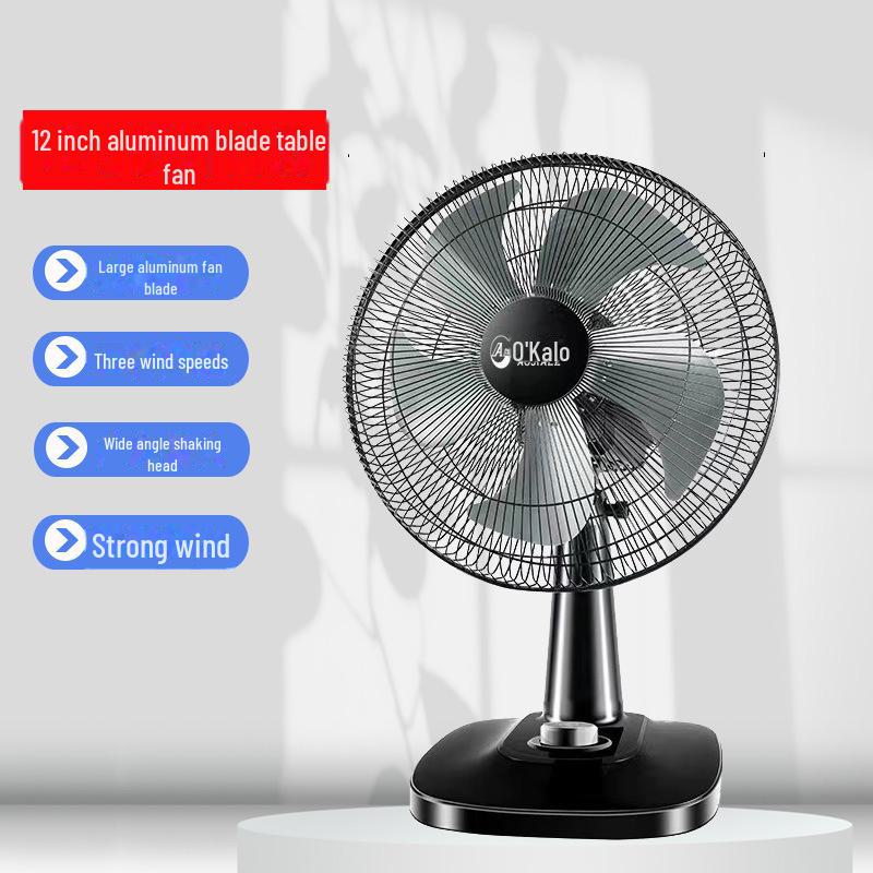Бесшумный настольный электрический вентилятор: 12/16-дюймовый качающийся настольный вентилятор для дома или общежития