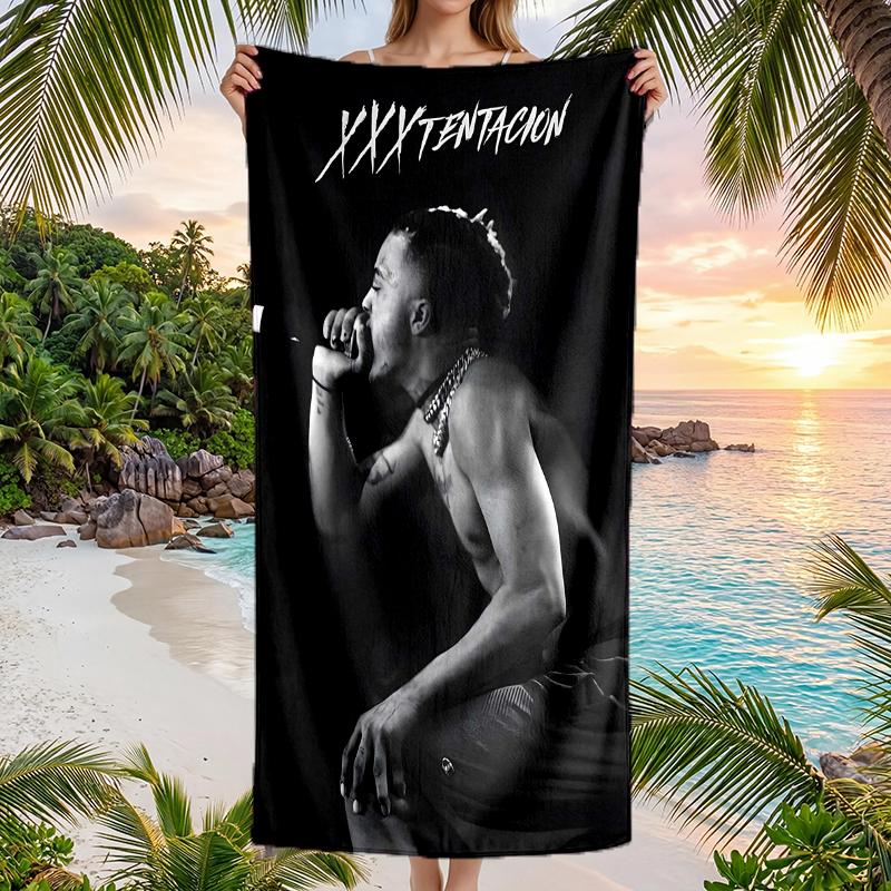 Модное пляжное полотенце Xxxtentacion: Идеально для летних приключений Мягкое, впитывающее и быстросохнущее, подходит для плавания и купания
