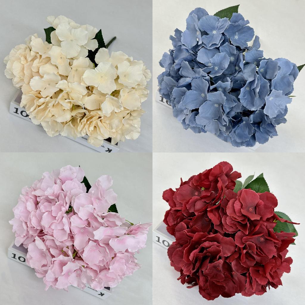 Элегантный самодельный шелковый букет из гортензии для домашнего декора и свадебных композиций