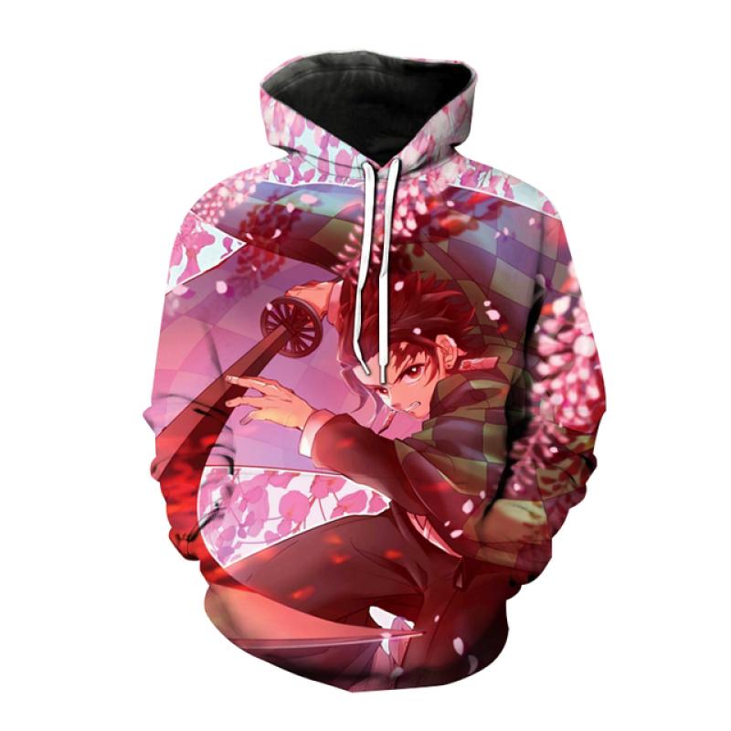 Новые толстовки с капюшоном в стиле аниме Demon Slayer Kimetsu no Yaiba, толстовка с капюшоном с 3D принтом для мужчин и женщин, модная толстовка с капюшоном в стиле хип-хоп, пуловер унисекс, пальто