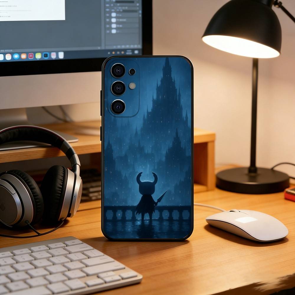 Чехол для телефона H-Hollow K-Knight Черный силиконовый Мягкий Для Samsung S25,S24,S21,S22,S23,S30,Ultra,S20,Plus,Fe,Lite