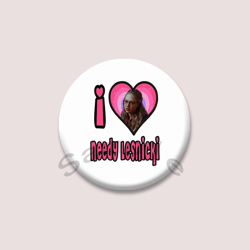Creative I Love Horror Movie Badges Cartoon Round Brooches on Backpack Jacket Acrylic Button Pins Jewelry Fans Collection Gifts