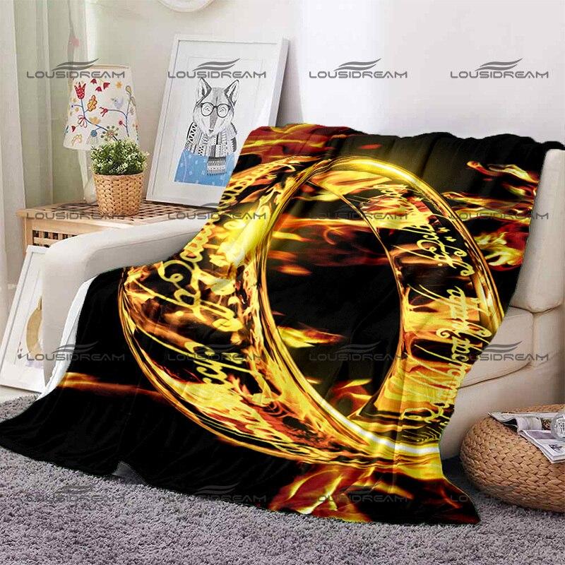 Классические элементы фильма, декоративное фланелевое тонкое одеяло, одеяло с узором «Ужас Глаз Саурона», портативное домашнее одеяло для путешествий, офиса