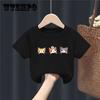 Summer Kids Cute Printing T Shirts Short Sleeve Tops Korean Style O-neck Loose T Shirts For Children Girls and Boys