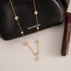 Yori New White Cubic Zircon Pendant Necklace Waterproof Simple Fashion Metal Texture Trendy Jewelry For Woman