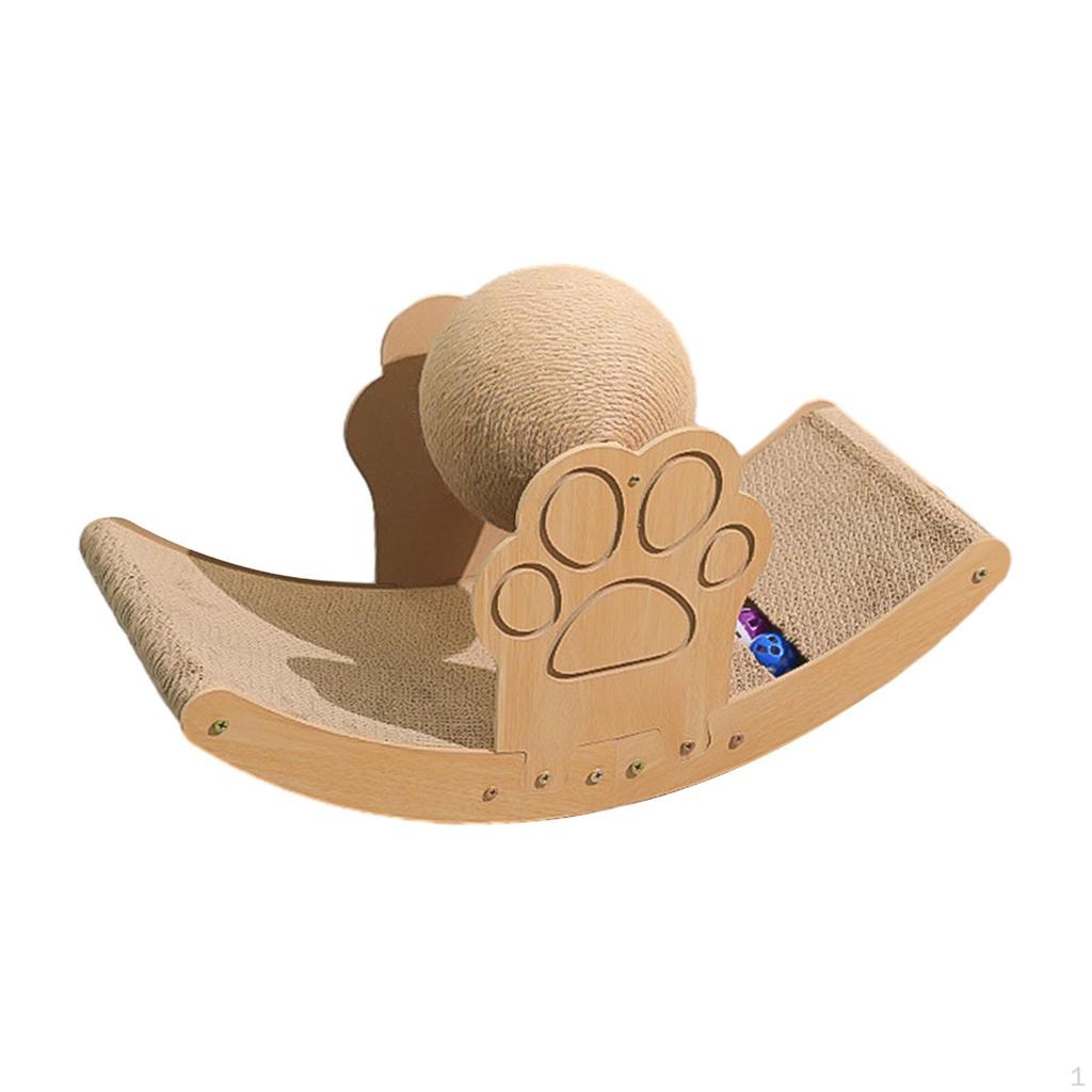 Картонная когтеточка для шезлонга с игрушкой-мячом Когтеточка для кошек Диван для котят