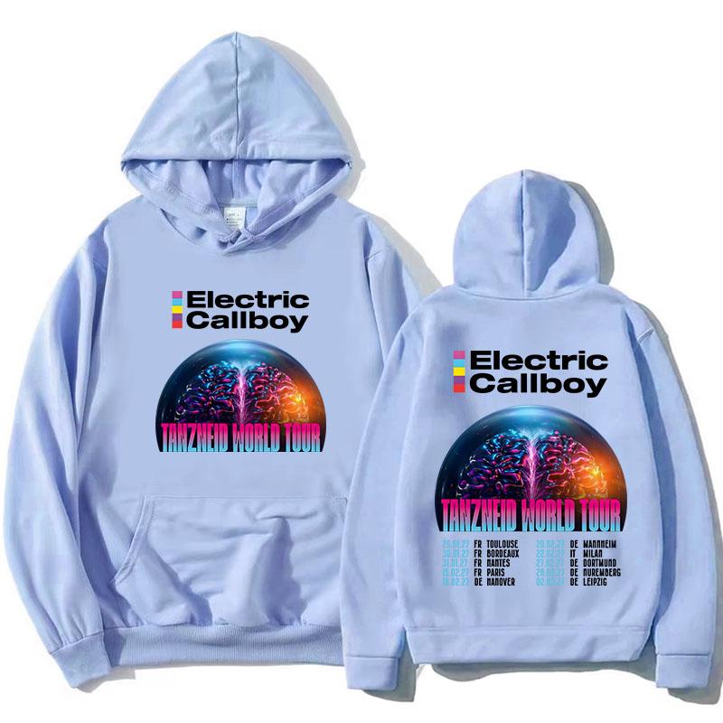 Electric Callboy Tanzneid World Tour Hoodie Men Women Long Sleeve Hooded Sweatshirt Rock Band Graphic Pocket Pullover Unisex Top